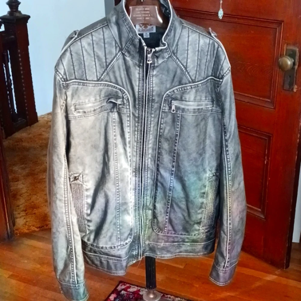 Ameri Mode Vegan Moto Jacket size XL - Picture 2 of 14